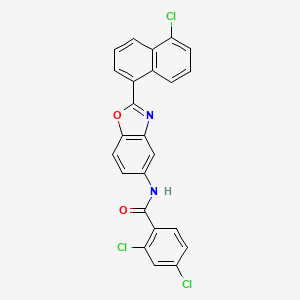 molecular formula C24H13Cl3N2O2 B15149247 2,4-dichloro-N-[2-(5-chloronaphthalen-1-yl)-1,3-benzoxazol-5-yl]benzamide 