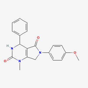 6-(4-methoxyphenyl)-1-methyl-4-phenyl-3,4,6,7-tetrahydro-1H-pyrrolo[3,4-d]pyrimidine-2,5-dione