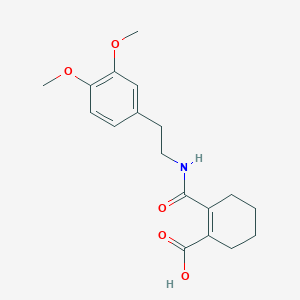 molecular formula C18H23NO5 B15149323 2-{[2-(3,4-Dimethoxyphenyl)ethyl]carbamoyl}cyclohex-1-ene-1-carboxylic acid 