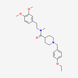 molecular formula C26H36N2O4 B15149344 N-[2-(3,4-dimethoxyphenyl)ethyl]-1-[(4-ethoxyphenyl)methyl]-N-methylpiperidine-4-carboxamide 