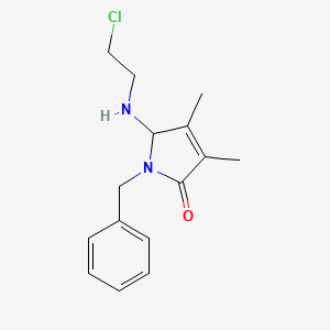 1-benzyl-5-[(2-chloroethyl)amino]-3,4-dimethyl-1,5-dihydro-2H-pyrrol-2-one