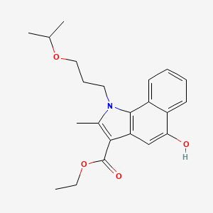 ethyl 5-hydroxy-2-methyl-1-[3-(propan-2-yloxy)propyl]-1H-benzo[g]indole-3-carboxylate