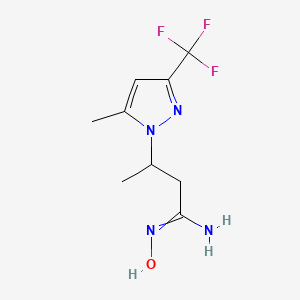 N'-hydroxy-3-[5-methyl-3-(trifluoromethyl)pyrazol-1-yl]butanimidamide