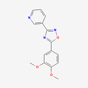 molecular formula C15H13N3O3 B15149419 5-(3,4-Dimethoxyphenyl)-3-pyridin-3-yl-1,2,4-oxadiazole CAS No. 421583-85-9