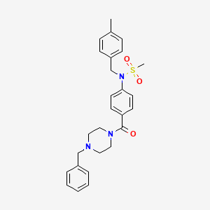 N-[4-(4-benzylpiperazine-1-carbonyl)phenyl]-N-[(4-methylphenyl)methyl]methanesulfonamide