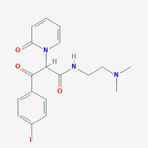 N-[2-(dimethylamino)ethyl]-3-(4-fluorophenyl)-3-oxo-2-(2-oxopyridin-1(2H)-yl)propanamide