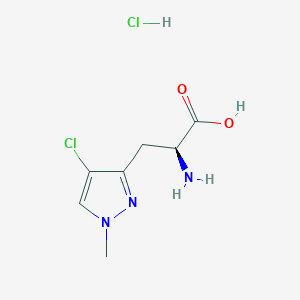 molecular formula C7H11Cl2N3O2 B15149505 3-(4-Chloro-1-methyl-1H-pyrazol-3-yl)alanine hydrochloride 