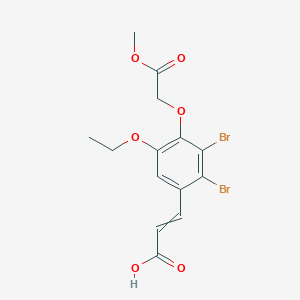 molecular formula C14H14Br2O6 B15149521 (2E)-3-[2,3-Dibromo-5-ethoxy-4-(2-methoxy-2-oxoethoxy)phenyl]acrylic acid 