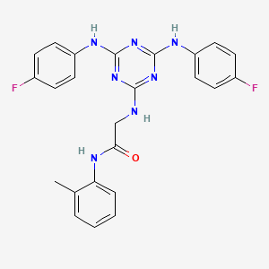 N~2~-{4,6-bis[(4-fluorophenyl)amino]-1,3,5-triazin-2-yl}-N-(2-methylphenyl)glycinamide