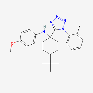 N-{4-tert-butyl-1-[1-(2-methylphenyl)-1H-tetrazol-5-yl]cyclohexyl}-4-methoxyaniline