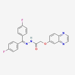 molecular formula C23H16F2N4O2 B15149602 N'-[bis(4-fluorophenyl)methylidene]-2-(quinoxalin-6-yloxy)acetohydrazide 