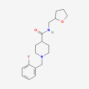 1-[(2-fluorophenyl)methyl]-N-(oxolan-2-ylmethyl)piperidine-4-carboxamide