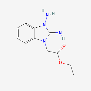 ethyl (3-amino-2-imino-2,3-dihydro-1H-benzimidazol-1-yl)acetate