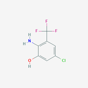 molecular formula C7H5ClF3NO B15149666 2-Amino-5-chloro-3-(trifluoromethyl)phenol 