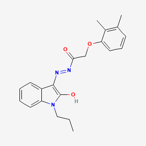 2-(2,3-dimethylphenoxy)-N'-[(3E)-2-oxo-1-propyl-1,2-dihydro-3H-indol-3-ylidene]acetohydrazide