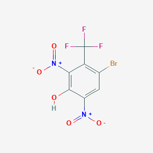 molecular formula C7H2BrF3N2O5 B15149688 4-Bromo-2,6-dinitro-3-(trifluoromethyl)phenol 