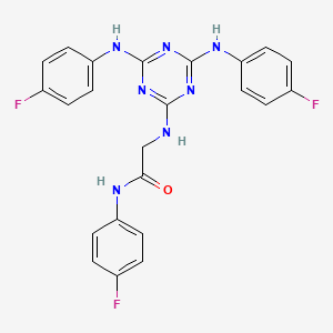 N~2~-{4,6-bis[(4-fluorophenyl)amino]-1,3,5-triazin-2-yl}-N-(4-fluorophenyl)glycinamide