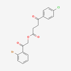 molecular formula C18H14BrClO4 B15149732 2-(2-Bromophenyl)-2-oxoethyl 4-(4-chlorophenyl)-4-oxobutanoate 