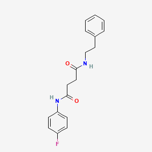 N-(4-fluorophenyl)-N'-(2-phenylethyl)butanediamide