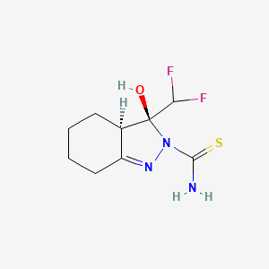 (3S,3aR)-3-(difluoromethyl)-3-hydroxy-4,5,6,7-tetrahydro-3aH-indazole-2-carbothioamide