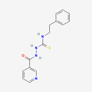 N-(2-phenylethyl)-2-(pyridin-3-ylcarbonyl)hydrazinecarbothioamide