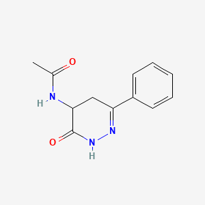 N-(3-oxo-6-phenyl-2,3,4,5-tetrahydropyridazin-4-yl)acetamide