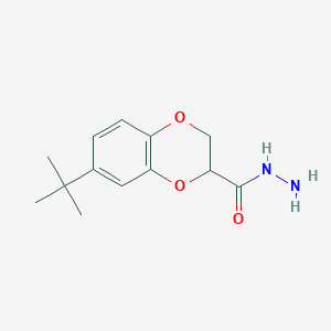 molecular formula C13H18N2O3 B15149811 7-Tert-butyl-2,3-dihydro-1,4-benzodioxine-2-carbohydrazide 