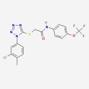 molecular formula C17H13ClF3N5O2S B15149814 2-{[1-(3-chloro-4-methylphenyl)-1H-tetrazol-5-yl]sulfanyl}-N-[4-(trifluoromethoxy)phenyl]acetamide 