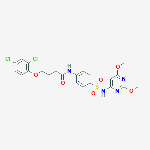 4-(2,4-dichlorophenoxy)-N-{4-[(2,6-dimethoxypyrimidin-4-yl)sulfamoyl]phenyl}butanamide