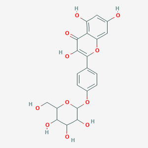 3,5,7-Trihydroxy-2-(4-{[3,4,5-trihydroxy-6-(hydroxymethyl)oxan-2-yl]oxy}phenyl)chromen-4-one