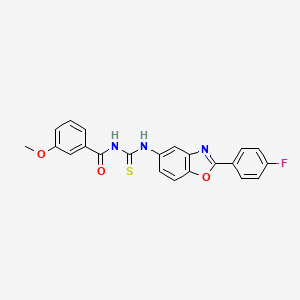 molecular formula C22H16FN3O3S B15149838 N-{[2-(4-fluorophenyl)-1,3-benzoxazol-5-yl]carbamothioyl}-3-methoxybenzamide 