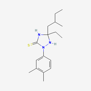 2-(3,4-Dimethylphenyl)-5-ethyl-5-(2-methylbutyl)-1,2,4-triazolidine-3-thione