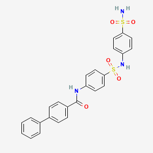 4-phenyl-N-[4-[(4-sulfamoylphenyl)sulfamoyl]phenyl]benzamide