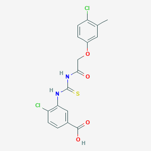 4-Chloro-3-({[(4-chloro-3-methylphenoxy)acetyl]carbamothioyl}amino)benzoic acid