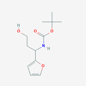 molecular formula C12H19NO4 B1514999 Tert-butyl n-[1-(furan-2-yl)-3-hydroxypropyl]carbamate 