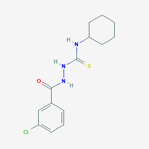 2-[(3-chlorophenyl)carbonyl]-N-cyclohexylhydrazinecarbothioamide