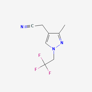 [3-methyl-1-(2,2,2-trifluoroethyl)-1H-pyrazol-4-yl]acetonitrile