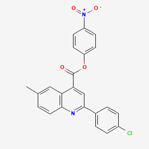 4-Nitrophenyl 2-(4-chlorophenyl)-6-methylquinoline-4-carboxylate