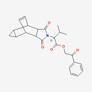 2-oxo-2-phenylethyl 2-(1,3-dioxooctahydro-4,6-ethenocyclopropa[f]isoindol-2(1H)-yl)-3-methylbutanoate