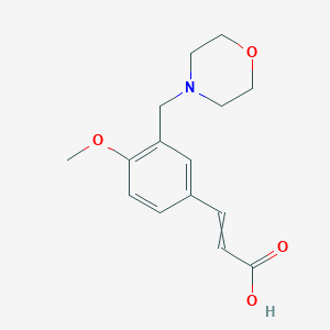 3-[4-Methoxy-3-(morpholin-4-ylmethyl)phenyl]prop-2-enoic acid