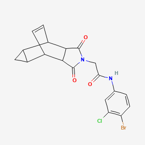 N-(4-bromo-3-chlorophenyl)-2-(1,3-dioxooctahydro-4,6-ethenocyclopropa[f]isoindol-2(1H)-yl)acetamide