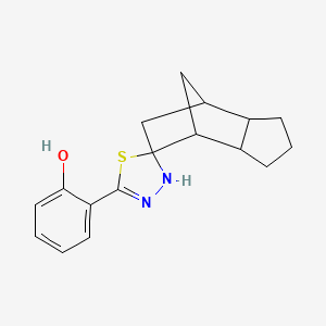 2-(1,2,3,3a,4,6,7,7a-octahydro-3'H-spiro[4,7-methanoindene-5,2'-[1,3,4]thiadiazol]-5'-yl)phenol