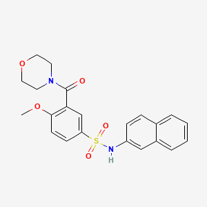 4-methoxy-3-(morpholin-4-ylcarbonyl)-N-(naphthalen-2-yl)benzenesulfonamide