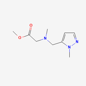 methyl N-methyl-N-[(1-methyl-1H-pyrazol-5-yl)methyl]glycinate