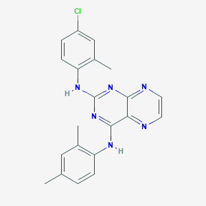 N~2~-(4-chloro-2-methylphenyl)-N~4~-(2,4-dimethylphenyl)pteridine-2,4-diamine