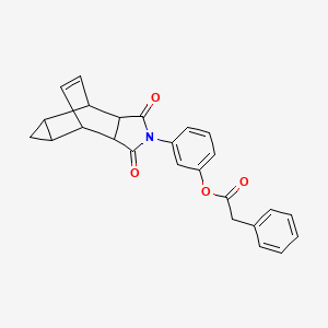 3-(1,3-dioxooctahydro-4,6-ethenocyclopropa[f]isoindol-2(1H)-yl)phenyl phenylacetate