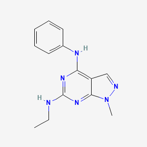 N6-ethyl-1-methyl-N4-phenyl-1H-pyrazolo[3,4-d]pyrimidine-4,6-diamine