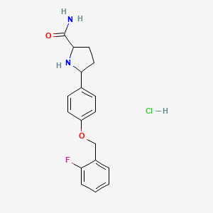 (2S,5R)-5-{4-[(2-fluorophenyl)methoxy]phenyl}pyrrolidine-2-carboxamide hydrochloride