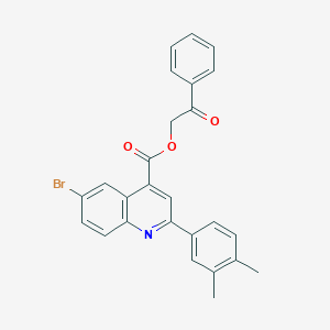 2-Oxo-2-phenylethyl 6-bromo-2-(3,4-dimethylphenyl)quinoline-4-carboxylate