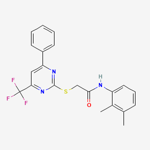 N-(2,3-dimethylphenyl)-2-{[4-phenyl-6-(trifluoromethyl)pyrimidin-2-yl]sulfanyl}acetamide